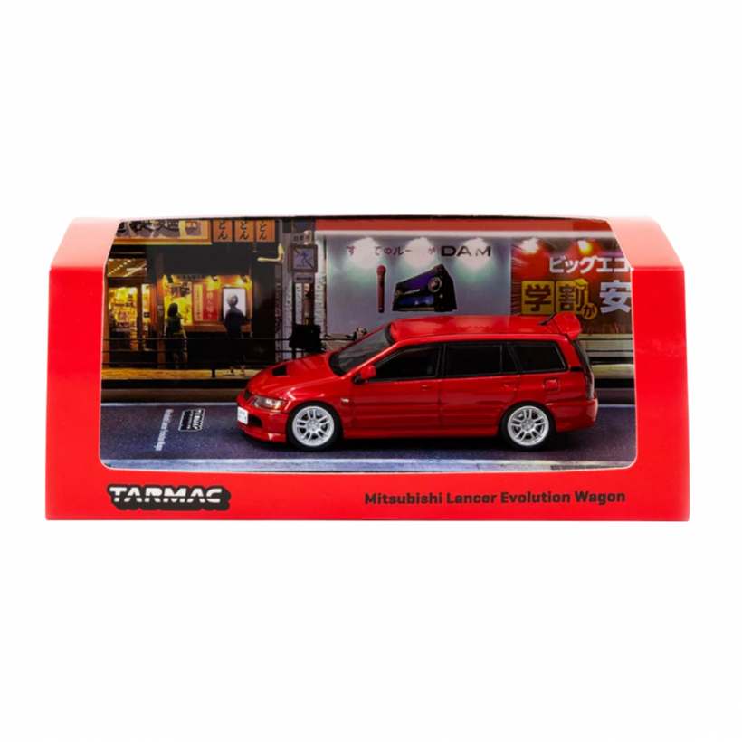 Машинка Premium Tarmac Works Mitsubishi Mitsubishi Lancer Evolution Wagon ROAD64 1:64 Red - Retromagaz