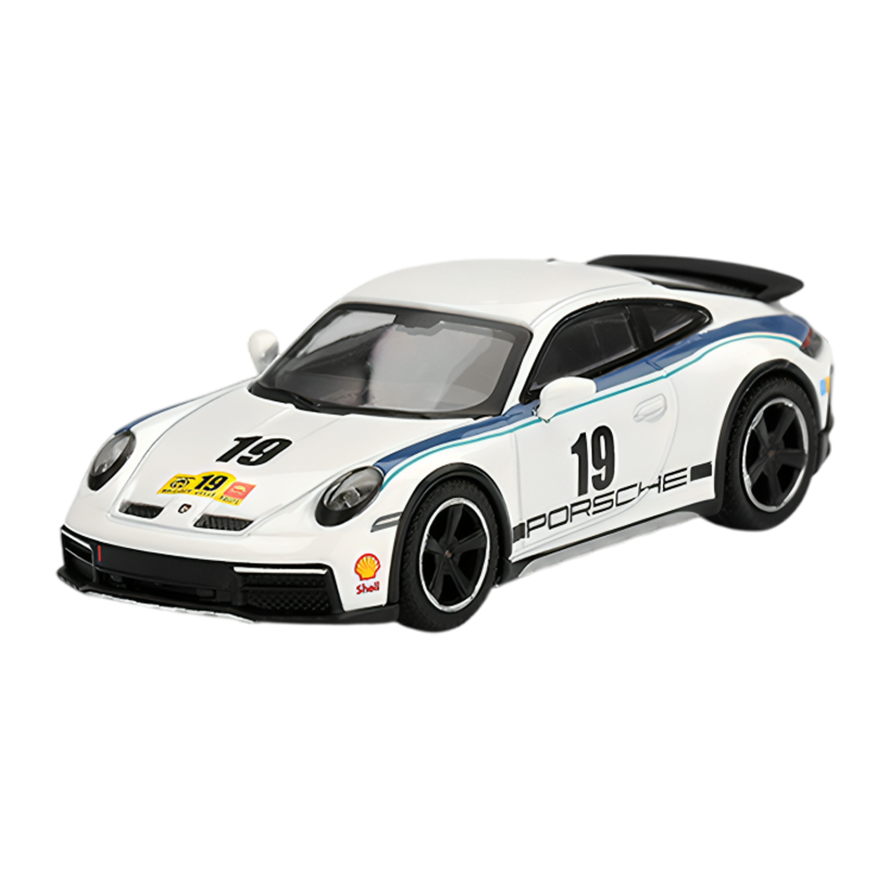 Машинка Premium MINI GT Porsche 911 Dakar Rally 1974 Rally Livery 1:64 MGT01009-CH White - Retromagaz