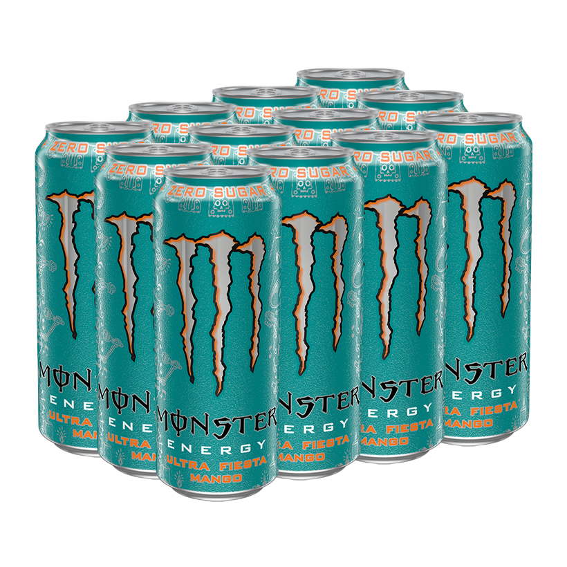 Набір Напій Енергетичний 12шт Monster Energy Ultra Fiesta Mango Zero Sugar 500ml - Retromagaz