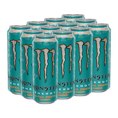 Набор Напиток Энергетический 12шт Monster Energy Fiesta Mango Zero Sugar 500ml - Retromagaz
