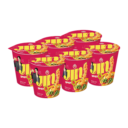 Набір Локшина 6шт Ottogi Jin Ramen у Стаканчику Гостра 65g - Retromagaz