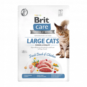 Сухий Корм Brit Care Power & Vitality Курка і Качка для Котів Великих Порід 2kg - Retromagaz