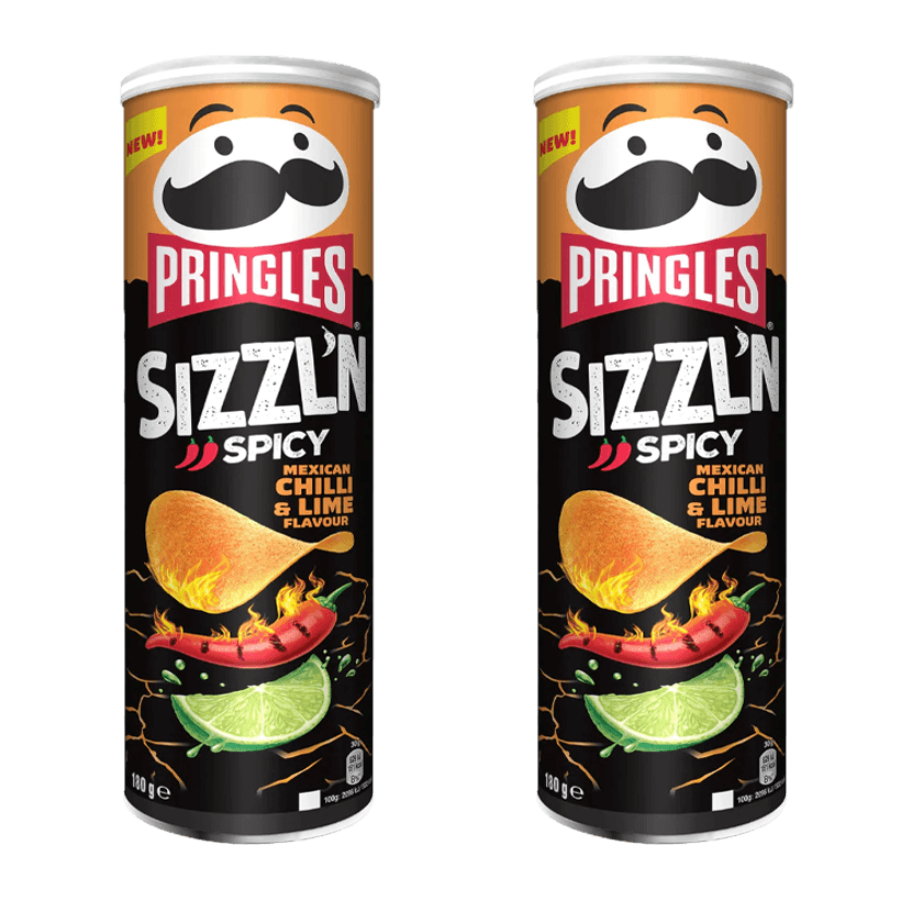 Набор Чипсы 2шт Pringles Flame Mexican Chilli & Lime Hot 160g - Retromagaz