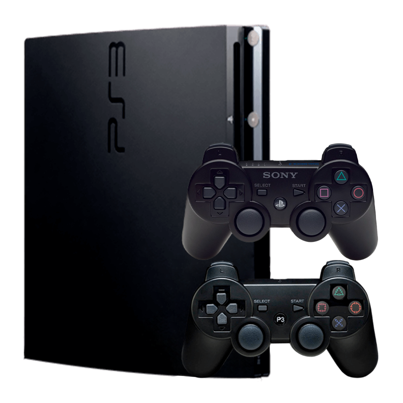 Набор Консоль Sony PlayStation 3 Slim 120GB Black Б/У  + Геймпад Беспроводной DualShock 3 - Retromagaz