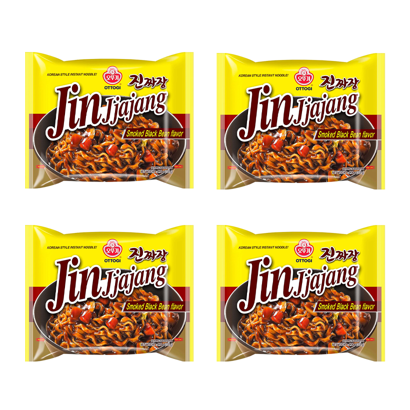 Набор Лапша 4шт Ottogi Jin Jjajang Рамьон Неострая 135g - Retromagaz