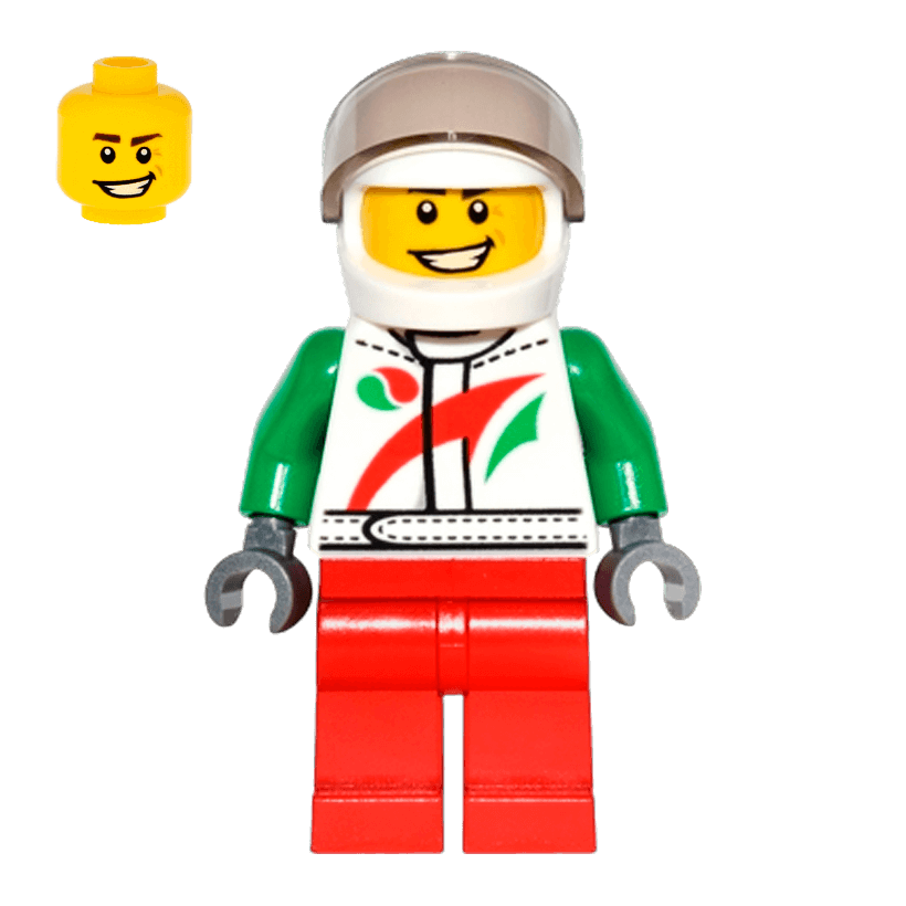 Фигурка Lego Race Jacket with Red and Green Stripe City game014 Б/У - Retromagaz