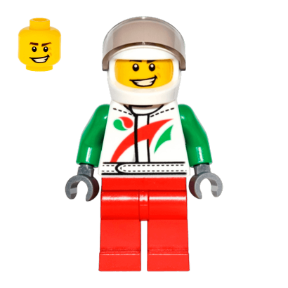 Фігурка Lego Jacket with Red and Green Stripe City Race game014 Б/У - Retromagaz