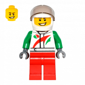 Фигурка Lego Jacket with Red and Green Stripe City Race game014 Б/У - Retromagaz