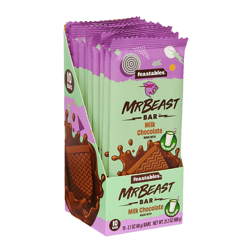 Набір Шоколад Молочний 10шт MrBeast Feastables 60g - Retromagaz