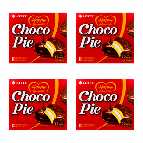 Набор Пирожные 4шт Lotte Чокопай Choco Pie (12 шт) 336g 250ml Набор Пирожные 4шт Lotte Чокопай Choco Pie (12 шт) 336g 250ml - Retromagaz
