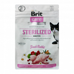 Сухий Корм Brit Care Sterilized Sensitive Кролик для Котів 2kg - Retromagaz
