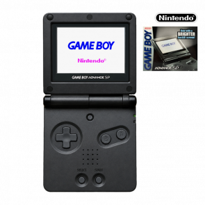 Консоль Nintendo Game Boy Advance SP AGS-101 з Логотипом Graphite Black + Документація + Коробка Б/У - Retromagaz