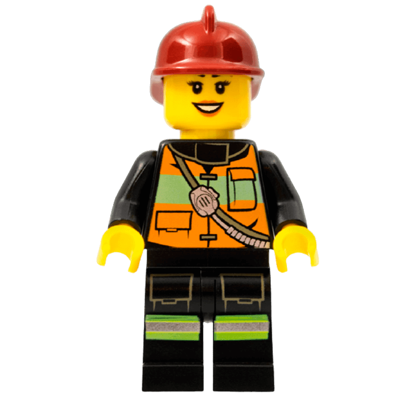 Фигурка Lego Fire 973pb1303 Reflective Stripe Vest with Pockets City cty0434 Б/У - Retromagaz