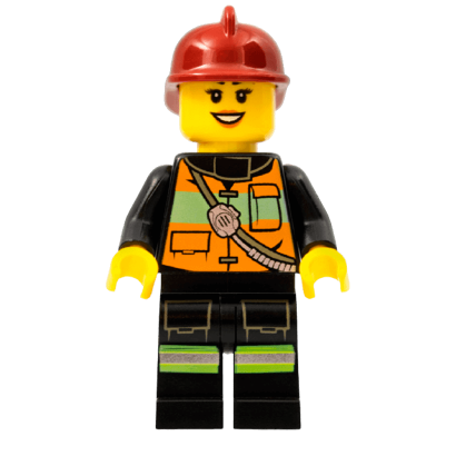 Фигурка Lego 973pb1303 Reflective Stripe Vest with Pockets City Fire cty0434 Б/У - Retromagaz