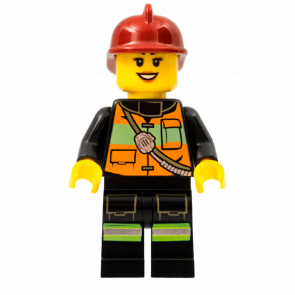 Фигурка Lego 973pb1303 Reflective Stripe Vest with Pockets City Fire cty0434 Б/У