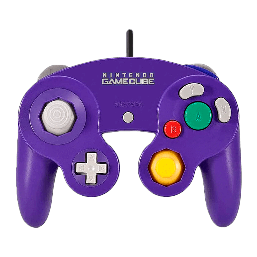 Геймпад Проводной Nintendo GameCube DOL-003 Прозрачная Задняя Часть Clear Indigo 2m Б/У - Retromagaz