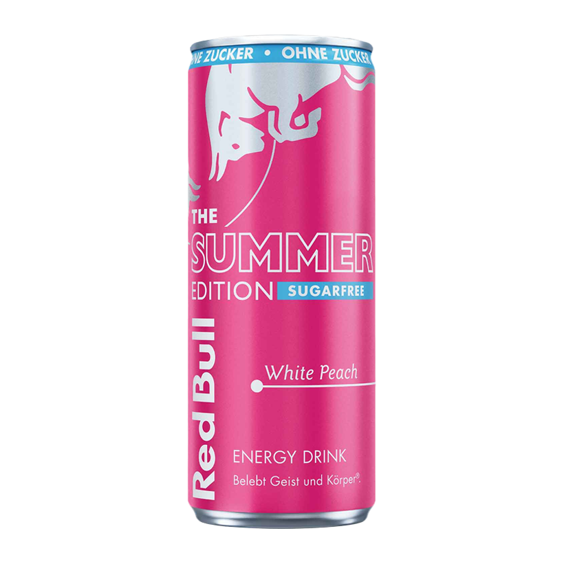 Напій Енергетичний Red Bull Summer Edition White Peach Sugar Free 250ml - Retromagaz