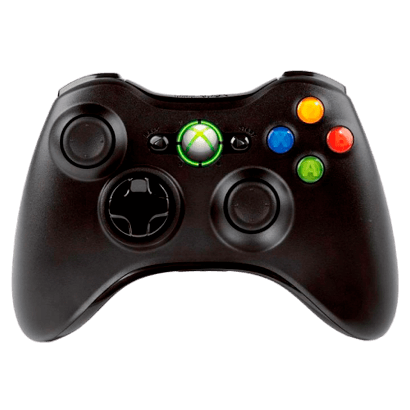 Геймпад Бездротовий Microsoft Xbox 360 Black Б/У - Retromagaz