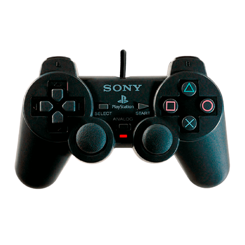 Геймпад Проводной Sony PlayStation 1 DualShock SCPH-1200 Black 2m Б/У Нормальный - Retromagaz