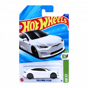 Машинка Базова Hot Wheels Tesla Model S Plaid EV 1:64 HYX58 White