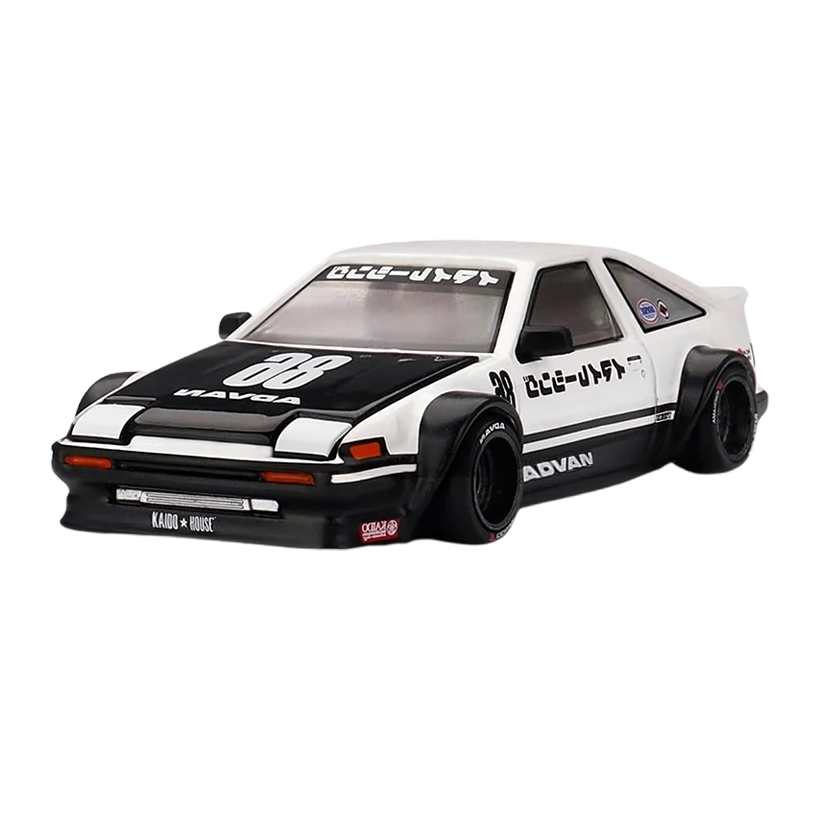 Машинка Premium Kaido House x MiNI GT Toyota AE86 Sprinter Trueno Kaido Street V1 1:64 KHMG180-CH White - Retromagaz
