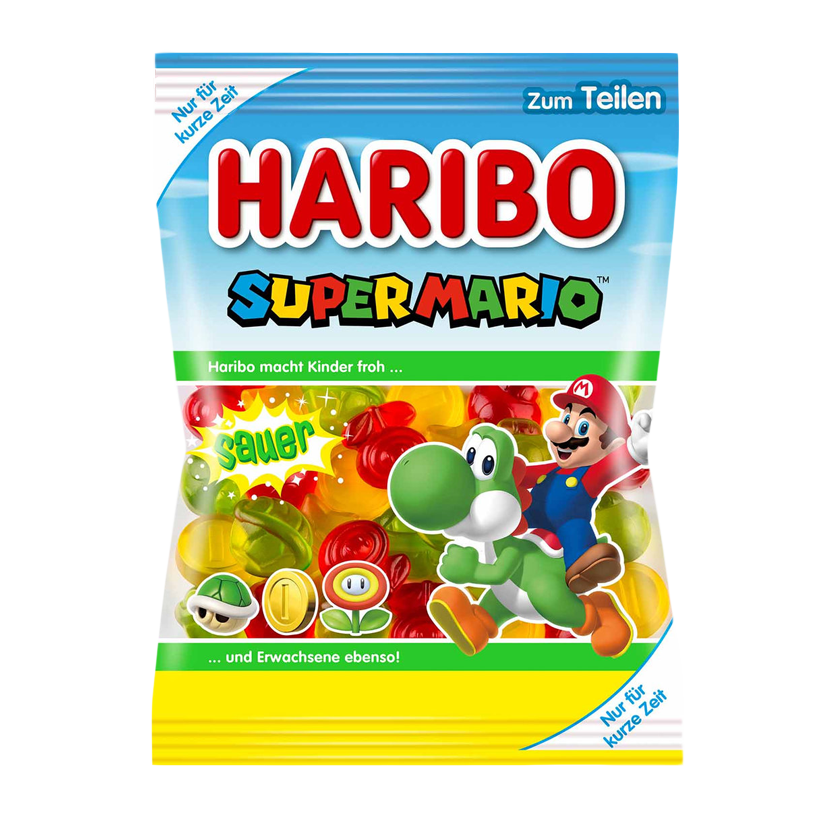 Цукерки Жувальні Haribo Super Mario Yoshi Sauer - Retromagaz