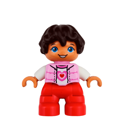 Фигурка Lego Red Legs Bright Pink Top Duplo Girl 47205pb057 Б/У - Retromagaz