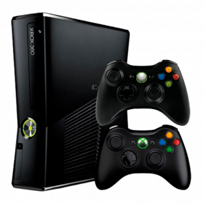 Набор Консоль Microsoft Xbox 360 S Freeboot 250GB Black + 5 Встроенных Игр Б/У Хороший + Геймпад Беспроводной RMC Xbox 360 Black Новый - Retromagaz