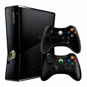 Набір Консоль Microsoft Xbox 360 S Freeboot 250GB Black + 5 Вбудованих Ігор Б/У Хороший + Геймпад Бездротовий RMC Xbox 360 Black Новий