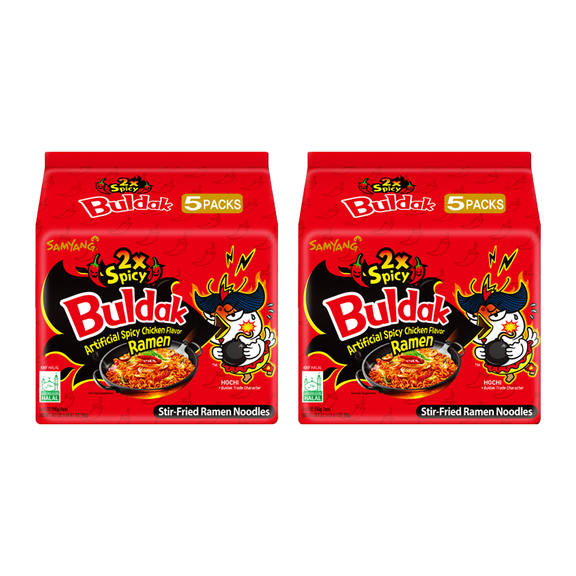 Набір Локшина Samyang 10шт Buldak Hot Chicken Flavor Ramen 2x Spicy Гостра 140g - Retromagaz