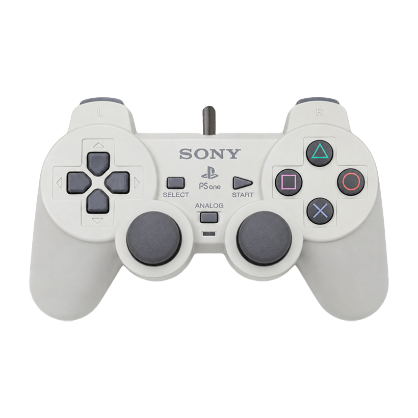 Геймпад Дротовий Sony PlayStation 1 SCPH-110 DualShock White 2m Б/У - Retromagaz