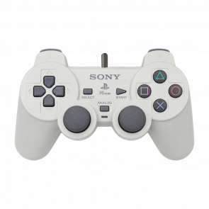 Геймпад Дротовий Sony PlayStation 1 SCPH-110 DualShock White 2m Б/У - Retromagaz