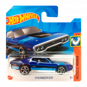 Машинка Базовая Hot Wheels '71 Plymouth GTX Muscle Mania 1:64 HKK91 Blue