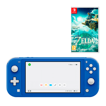 Консоль Nintendo Switch Lite 32GB Blue Новый + Игра The Legend of Zelda: Tears of the Kingdom Русская Озвучка - Retromagaz