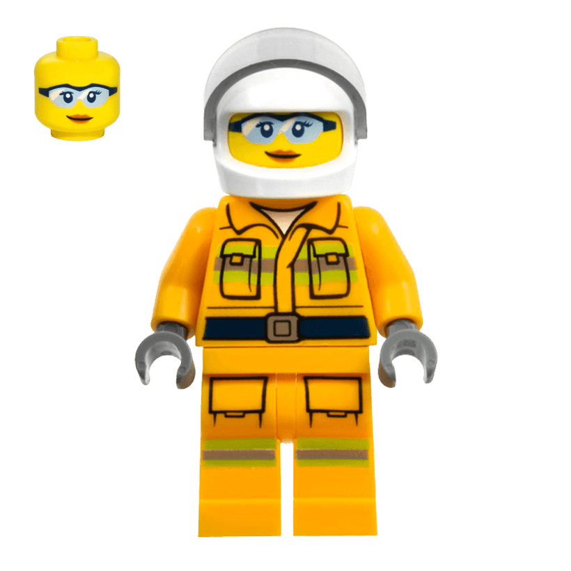Фигурка Lego Fire 973pb3384 Reflective Stripes Bright Light Orange Suit City cty0961 1 Б/У - Retromagaz