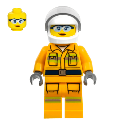 Фігурка Lego Fire 973pb3384 Reflective Stripes Bright Light Orange Suit City cty0961 1 Б/У - Retromagaz