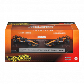 Машинка Premium 2шт Hot Wheels McLaren Formula 1 Team Lando Norris Oscar Piastri 1:64 JMM91 Orange - Retromagaz