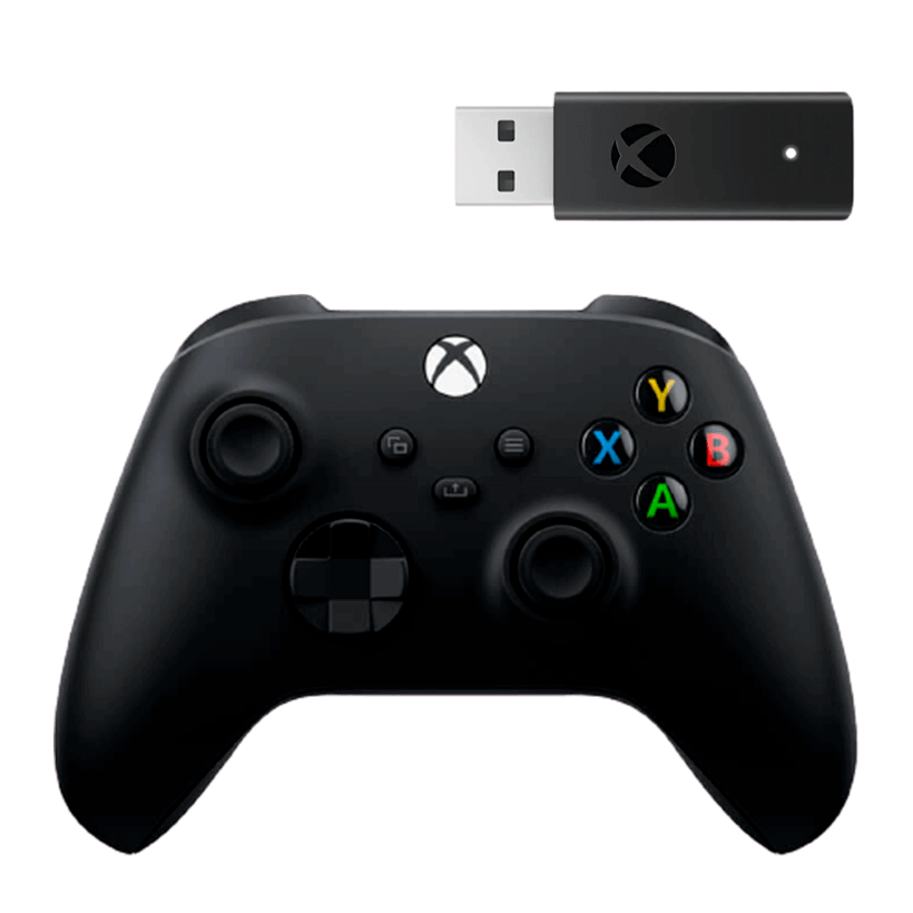 Геймпад Беспроводной Microsoft Xbox Series Controller + Адаптер Carbon Black Новый - Retromagaz