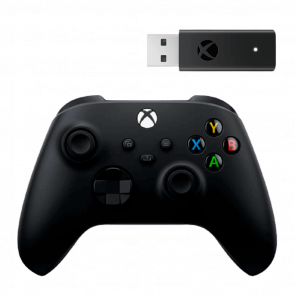 Геймпад Беспроводной Microsoft Xbox Series Controller + Адаптер Carbon Black Новый - Retromagaz