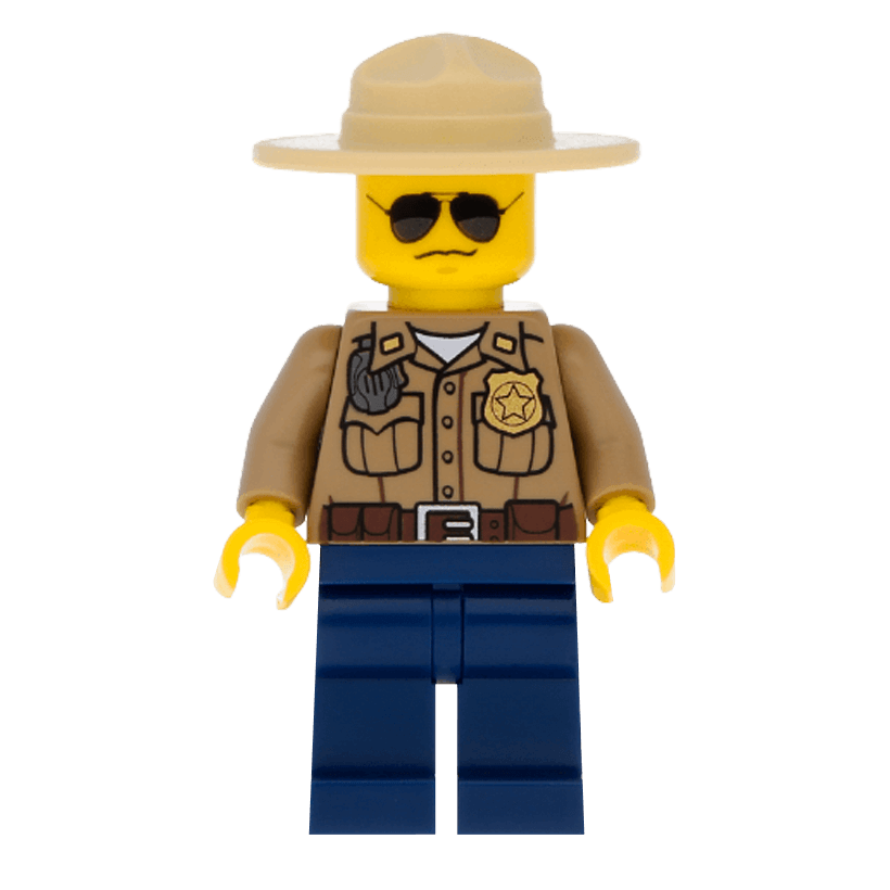 Фігурка Lego Police 973pb0985 Forest Dark Tan Shirt with Pockets City cty0264 Б/У - Retromagaz