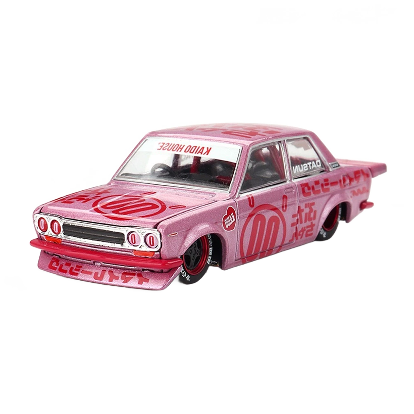 Машинка Premium Kaido House x MiNI GT Datsun 510 Pro Street Buta V1 1:64 KGMG161 Pink - Retromagaz