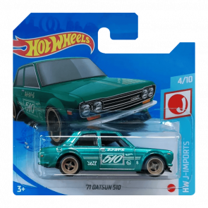 Машинка Базова Hot Wheels '71 Datsun 510 Super Treasure Hunt STH J-Imports 1:64 GTD04 Green