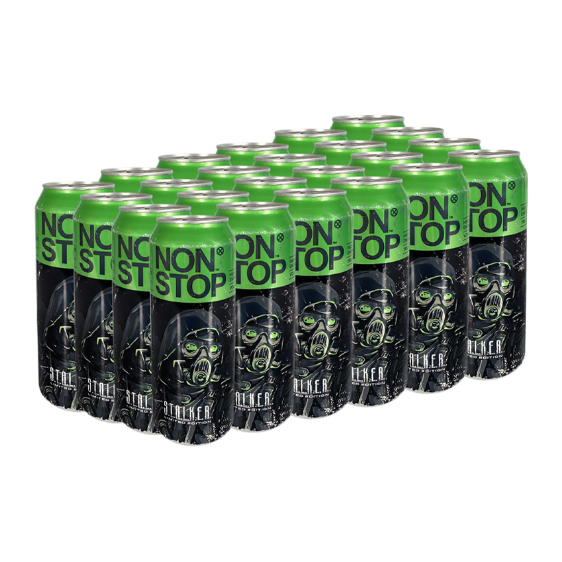 Набор Напиток Энергетический 24шт Non Stop Stalker 2 Green 500ml - Retromagaz