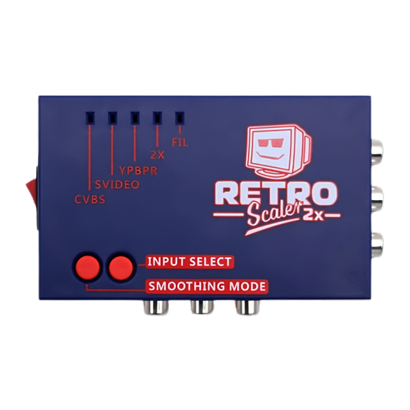 Адаптер Retro Scaler 2X AV to HDMI Converter and Line-Doubler PlayStation 2 1 Wii SNES Sega Mega Drive Blue Red Б/У - Retromagaz