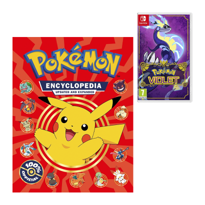 Набір Артбук Pokémon Encyclopedia Updated and Expanded 2022: NEW UPDATED EDITION FOR 2022!! The Ultimate Character Book for Every Pokémon Fan Pokémоn Новий  + Гра Nintendo Switch Pokemon Violet Англійська Версія - Retromagaz