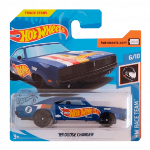 Машинка Базовая Hot Wheels '69 Dodge Charger Race Team 1:64 FYC73 Dark Blue