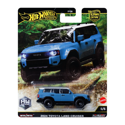 Машинка Premium Hot Wheels 2024 Toyota Land Cruiser Off-Road 1:64 JBK52 Blue - Retromagaz