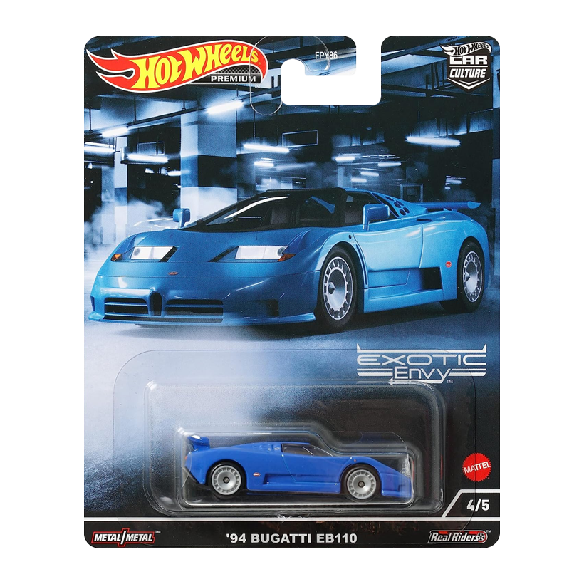 Машинка Premium Hot Wheels '94 Bugatti EB110 Exotic Envy 1:64 HCJ89 Blue - Retromagaz