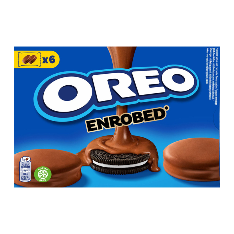 Печиво Oreo Enrobed Milk Choc (6 Пачок) 246g - Retromagaz
