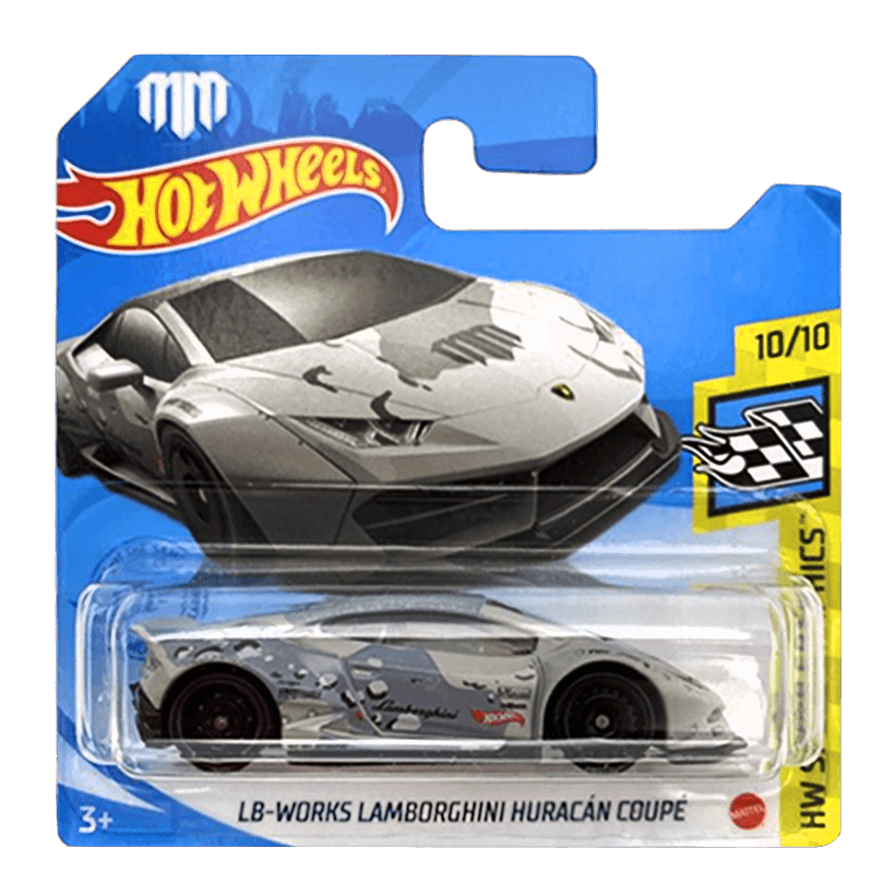 Машинка Базова Hot Wheels LB-Works Lamborghini Huracan Coupe Mad Mike Speed Graphics 1:64 GRX61 Grey - Retromagaz